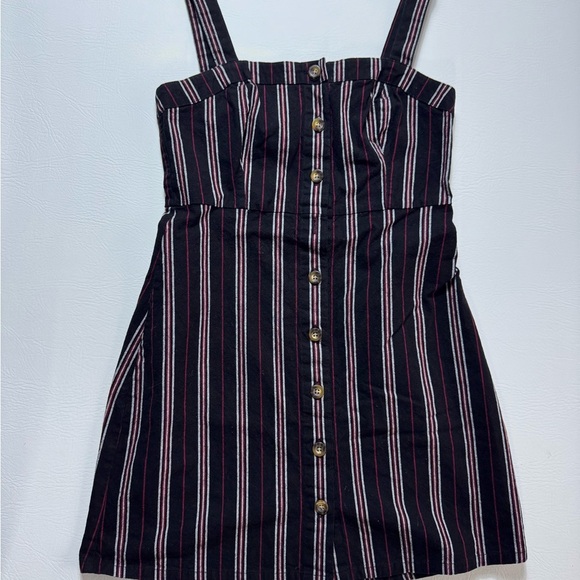 Hollister Black Red Striped Dress M (flawed) - Picture 1 of 6